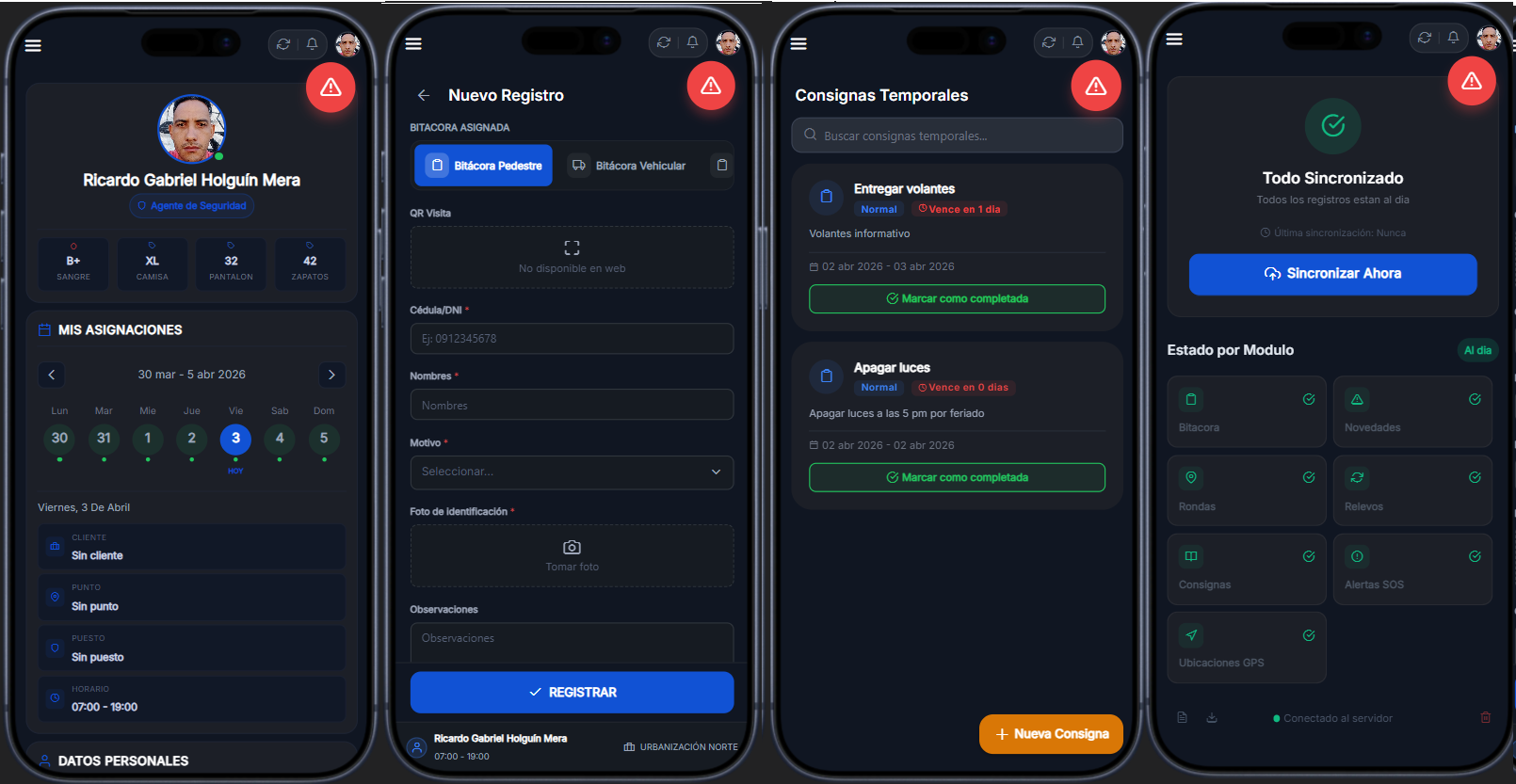 App móvil Centinela Go para agentes de seguridad